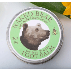 Naked Bear Foot Balm 2oz Tin Naked Bear, natural, foot balm